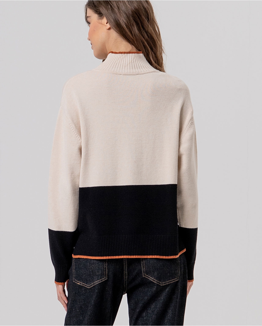 Maglia collo alto — Blu, foto 4