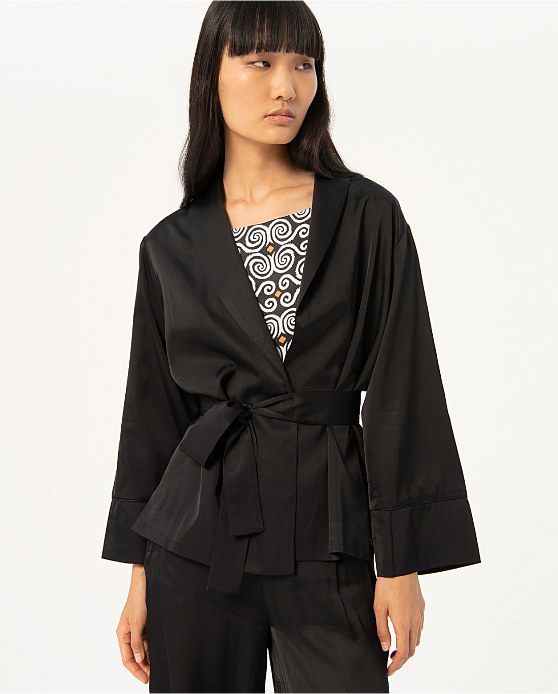 Giacca kimono — Nero, foto 6