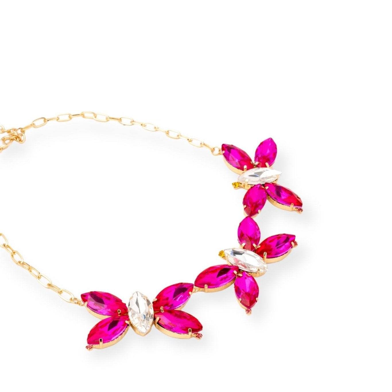 Collana farfalle strass fuxia — Fuxia, foto 2