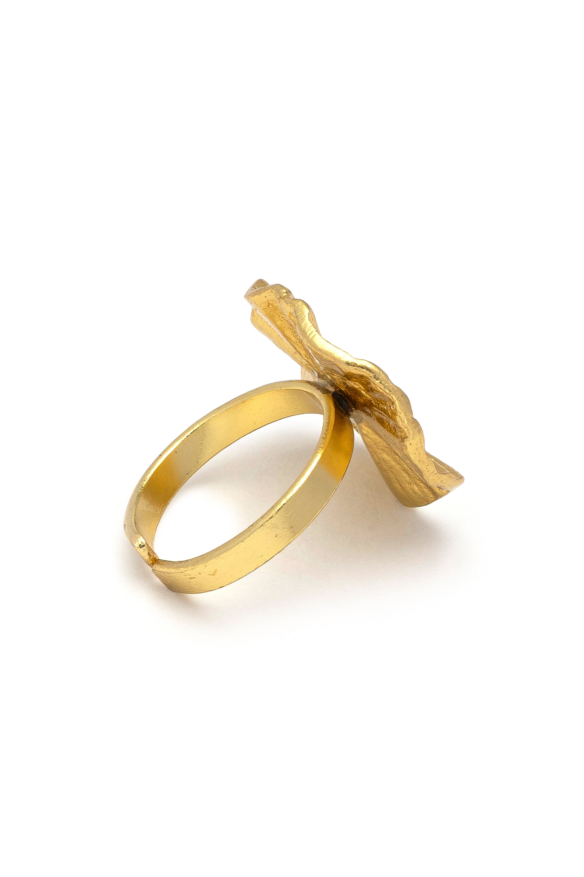 Anello tondo ventaglio — Oro, foto 4