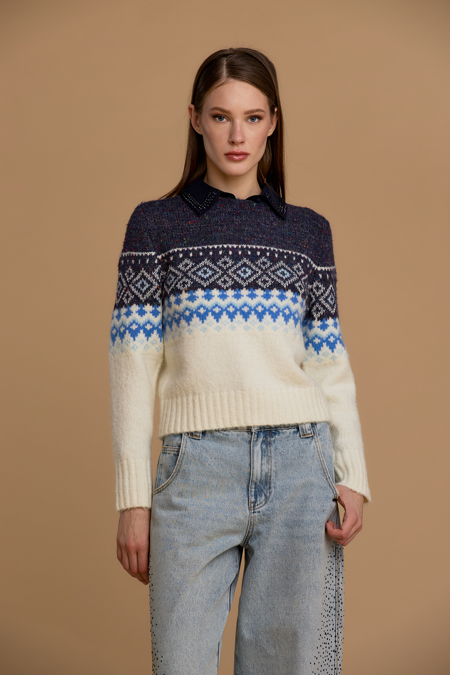 Maglia girocollo — Blu, foto 4