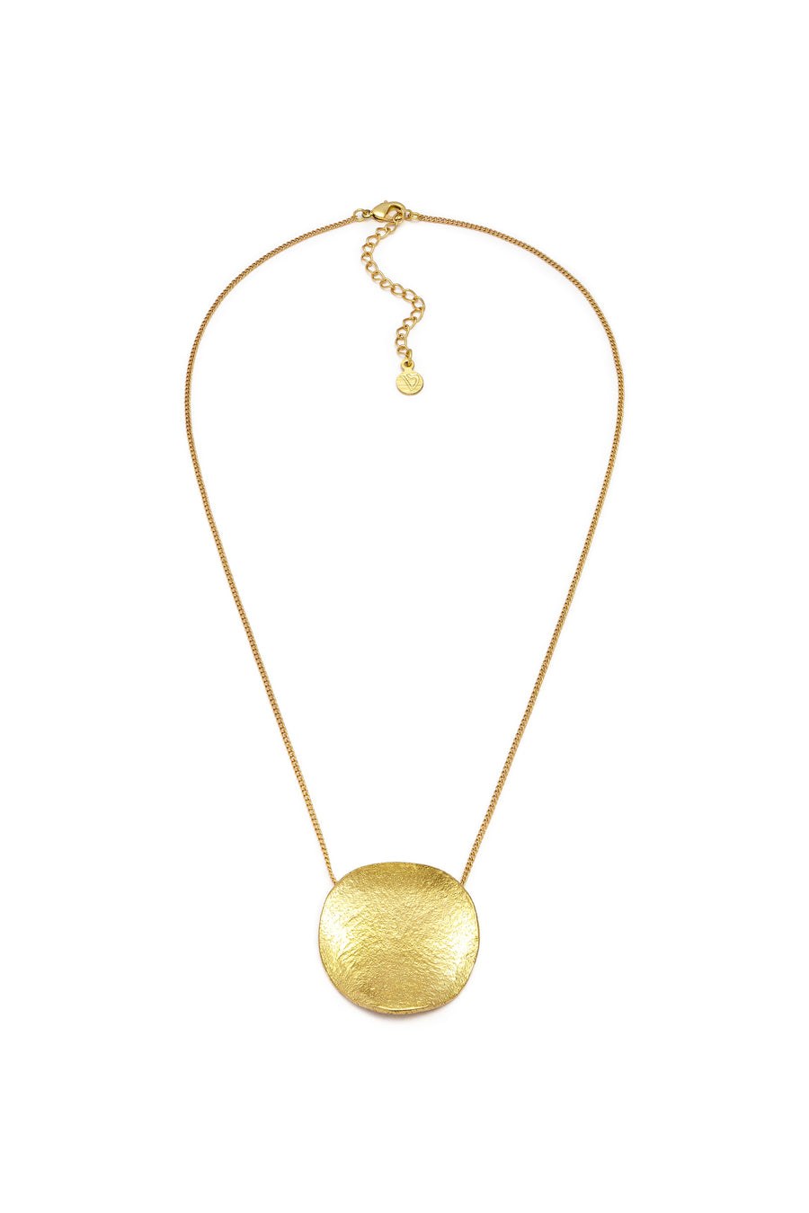 Pendente placca tonda — Oro