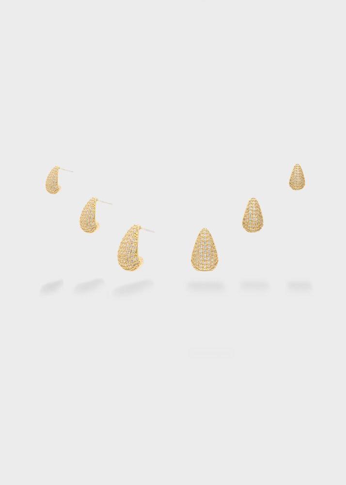 Set orecchini goccia — Oro