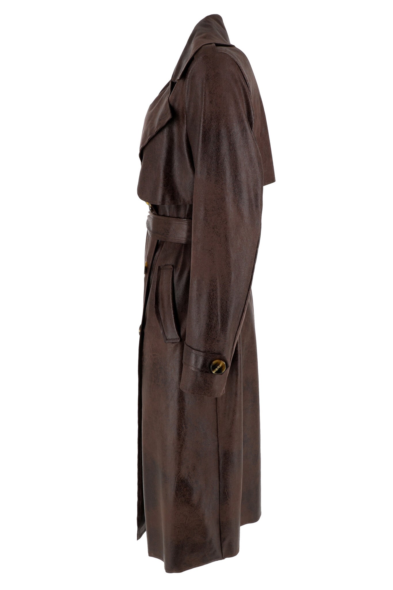 Trench ezra — Marrone, foto 3