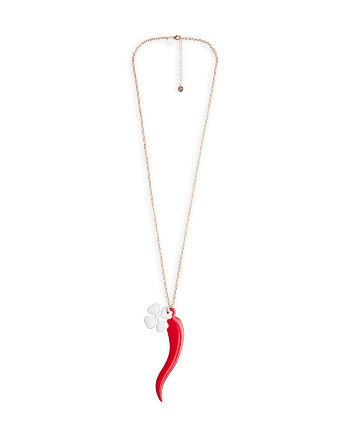 Collana con corno — Rosso