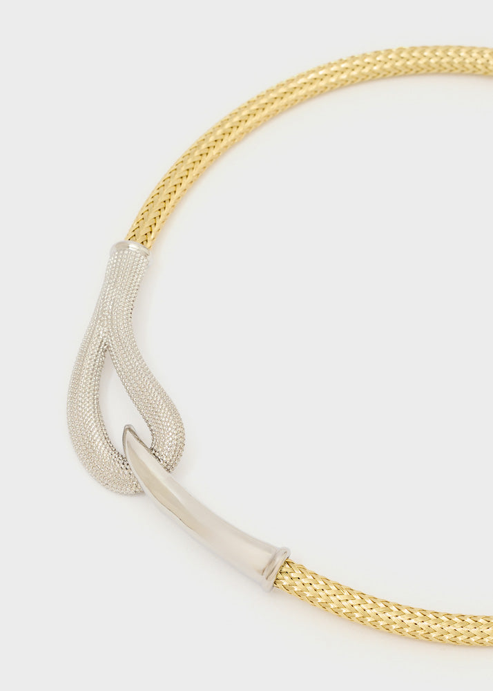 Collana rigida argento — Oro, foto 2