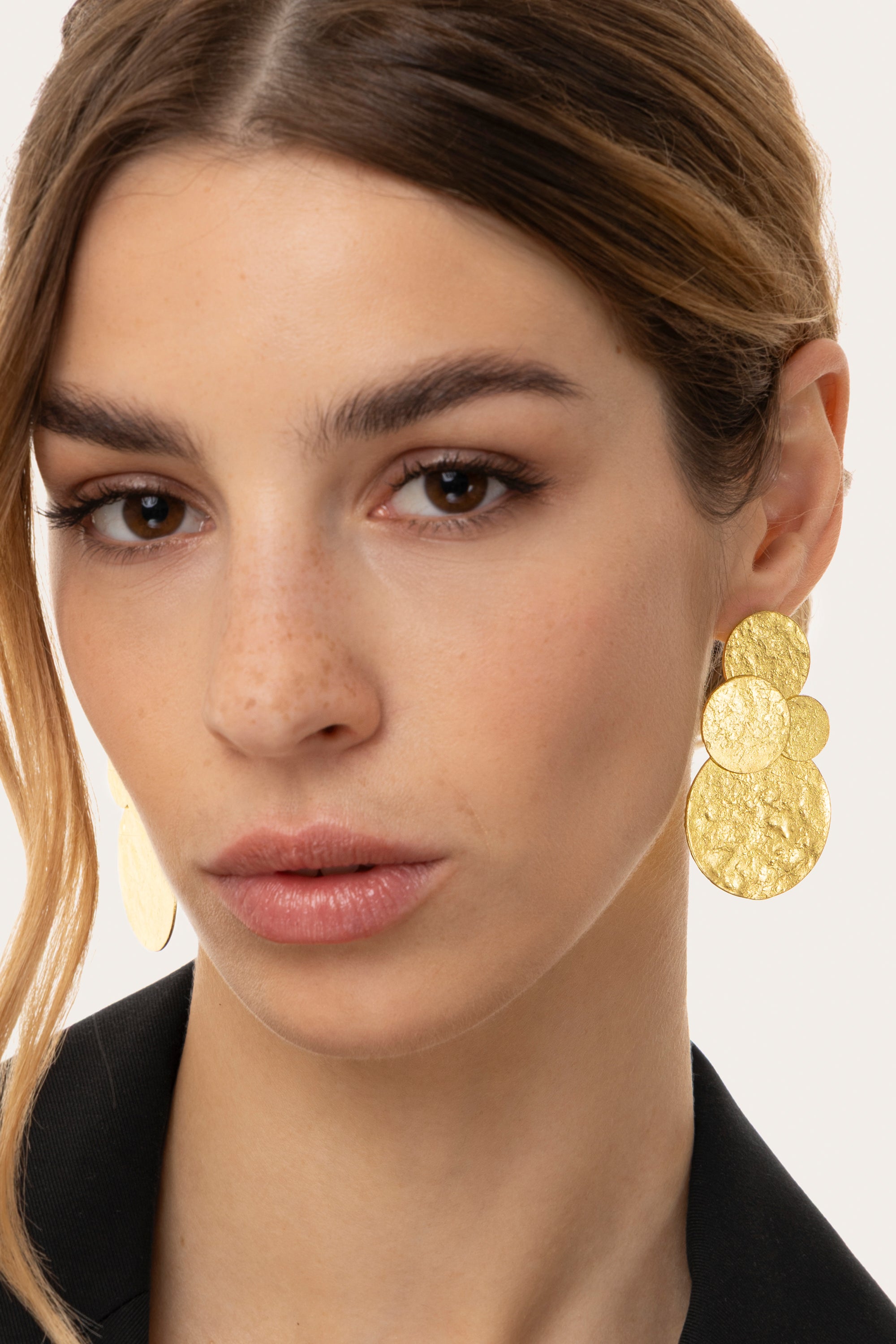 Orecchini tondi mix — Oro, foto 3