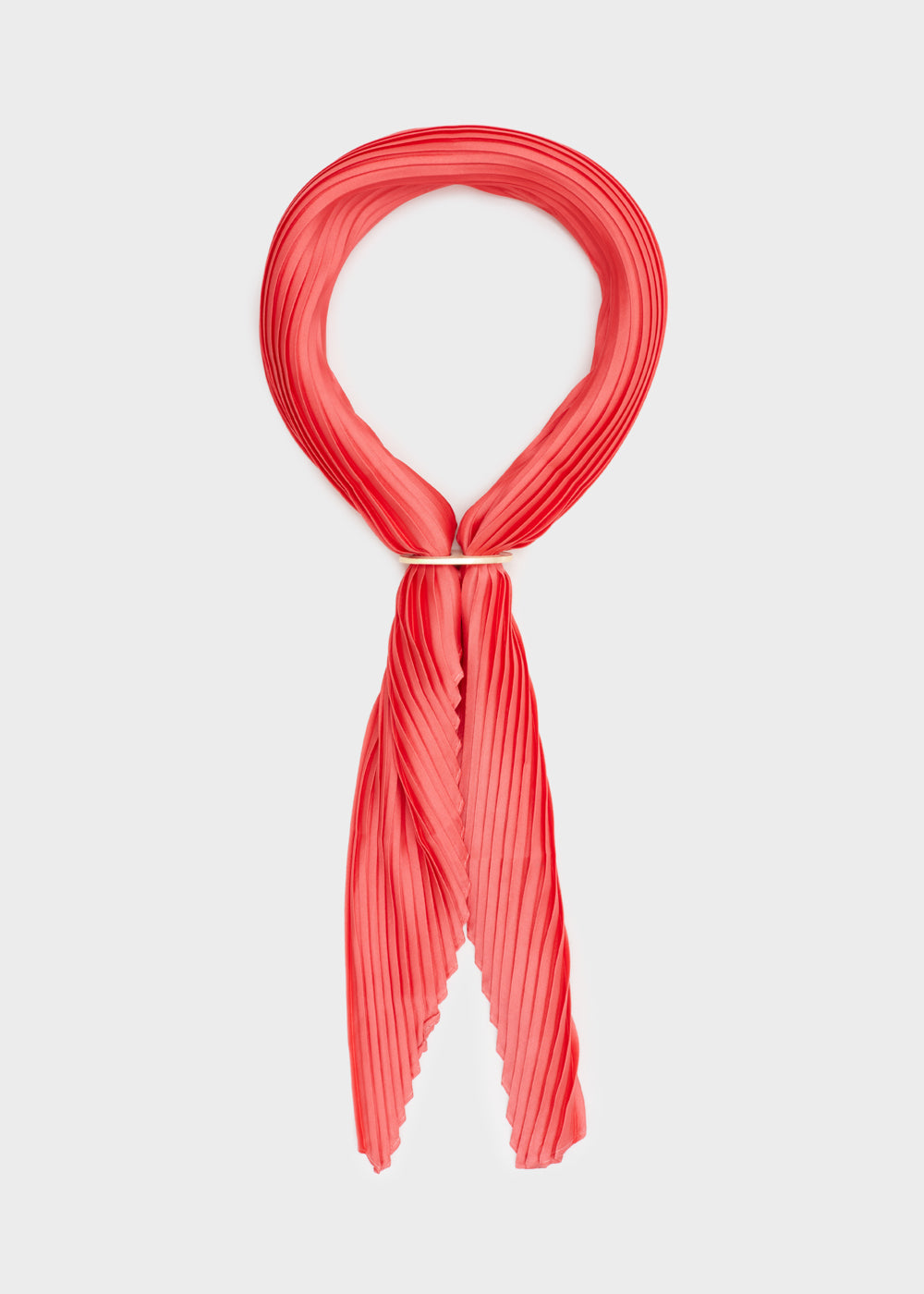 Foulard plisse con anello — Corallo, foto 2