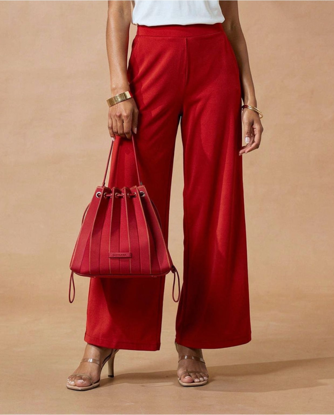 Pantaloni larghi — Rosso