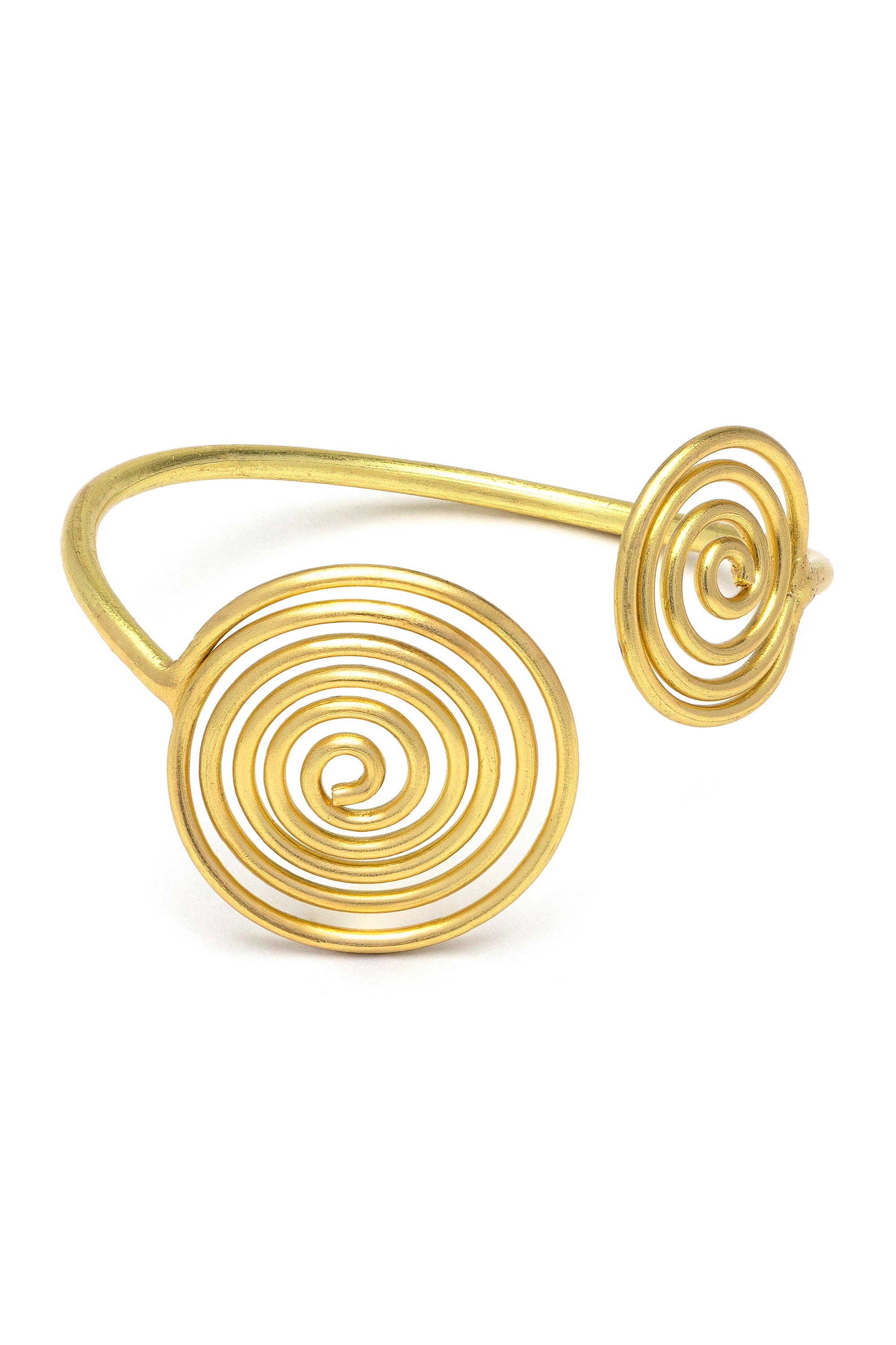 Bangle aperto cerchi spirali — Oro, foto 4