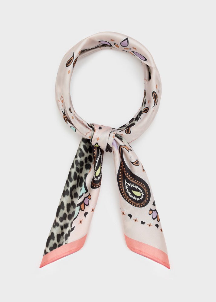 Foulard in seta piccolo — Rosa, foto 2