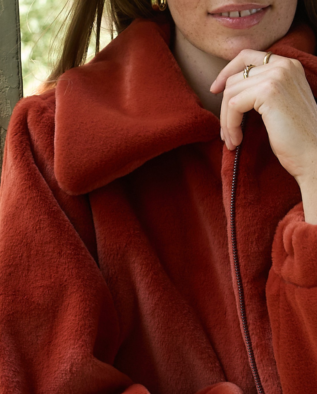 Giacca pelliccia — Arancio, foto 3