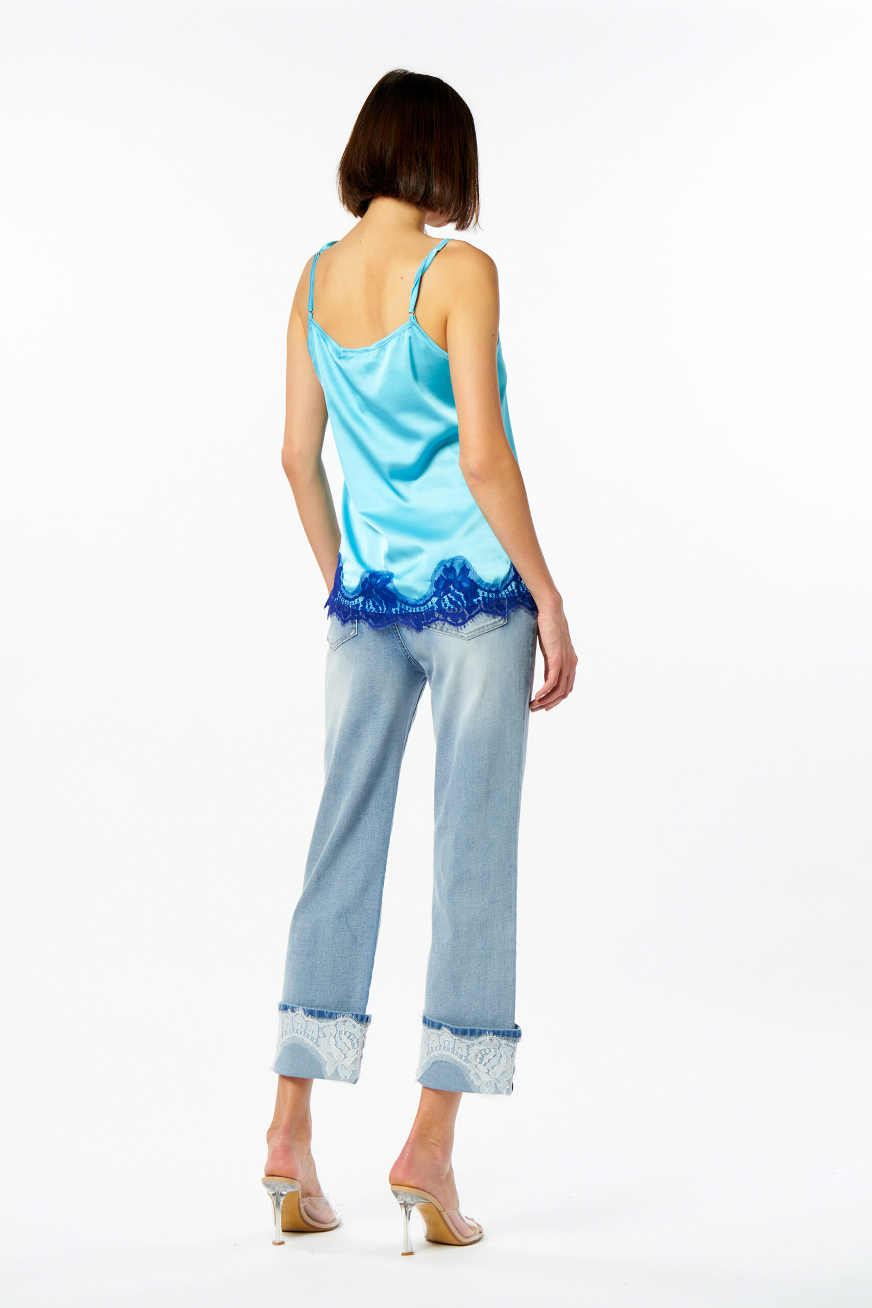 Top pizzo — Turchese, foto 3