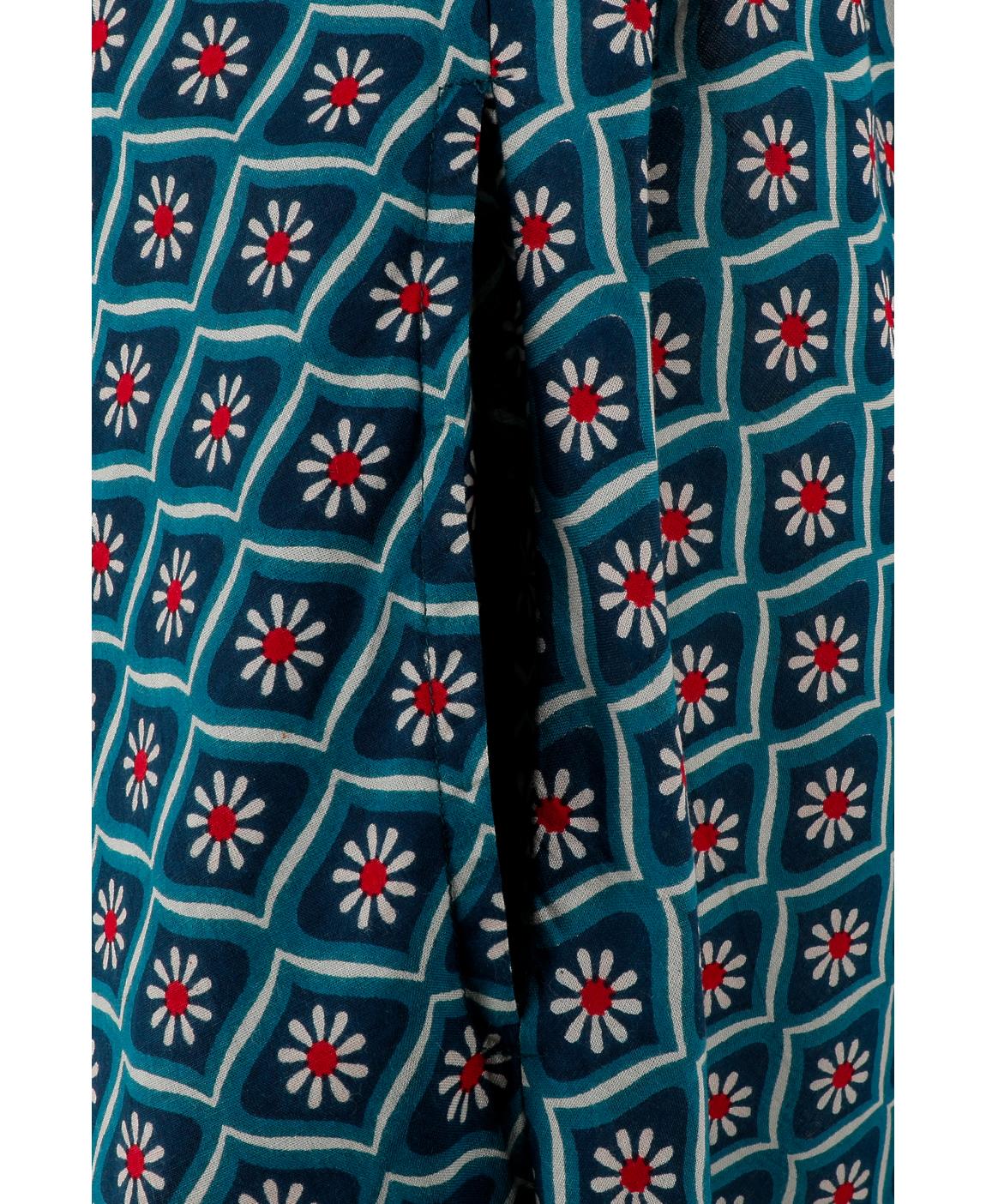 Vestito midi amaranta — Blu, foto 3