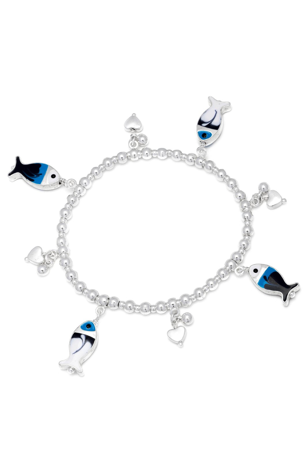 Bracciale elastico pesciolini blu — Blu, foto 2