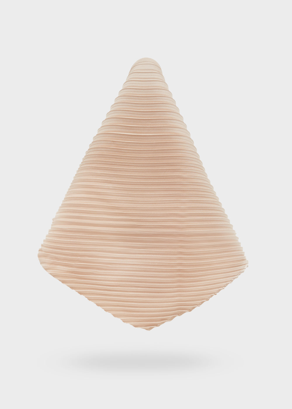 Foulard plisse con anello — Beige