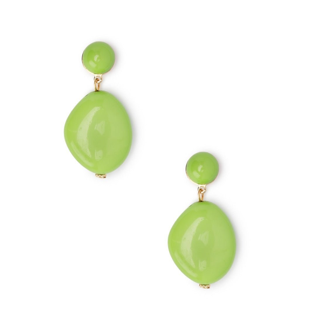 Orecchini pendenti verdi — Verde