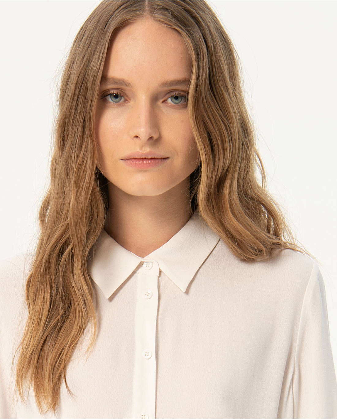 Camicia con passanti — Bianco, foto 4