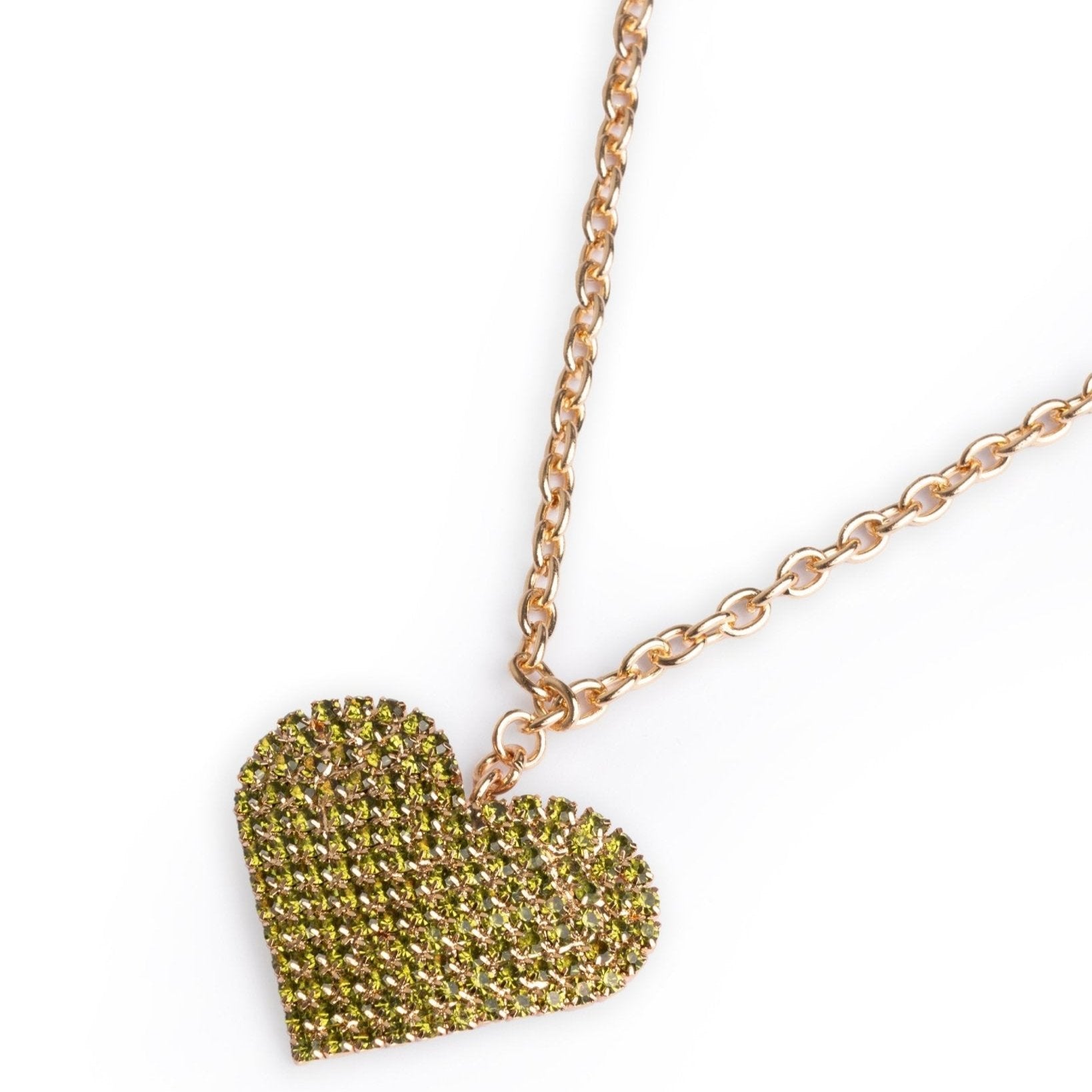 Orecchini pendente cuore — Verde, foto 2
