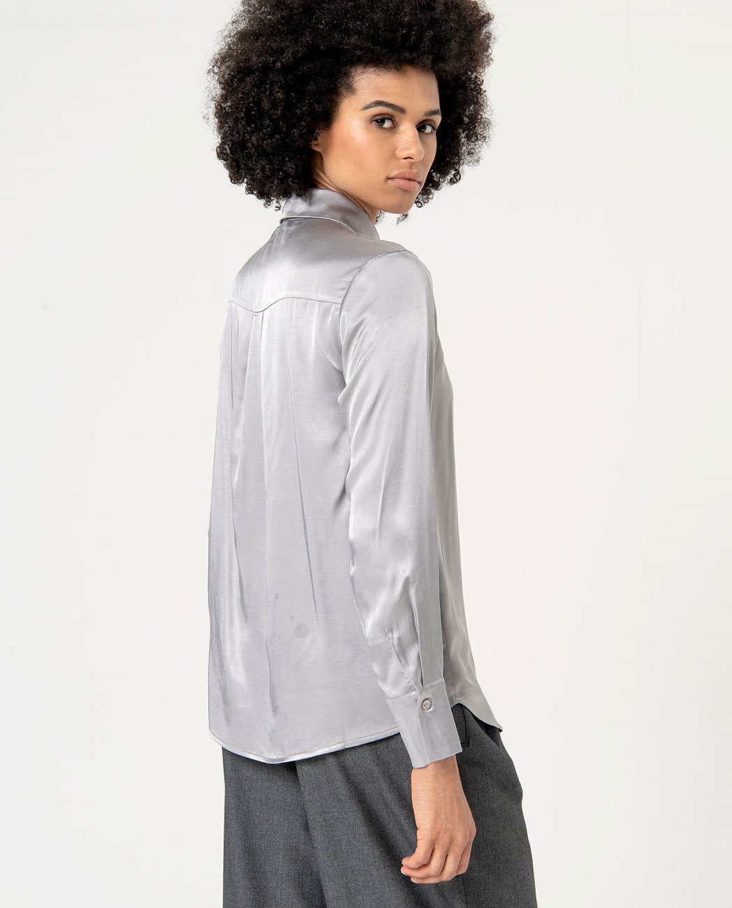 Camicia con fiocco — Argento, foto 7