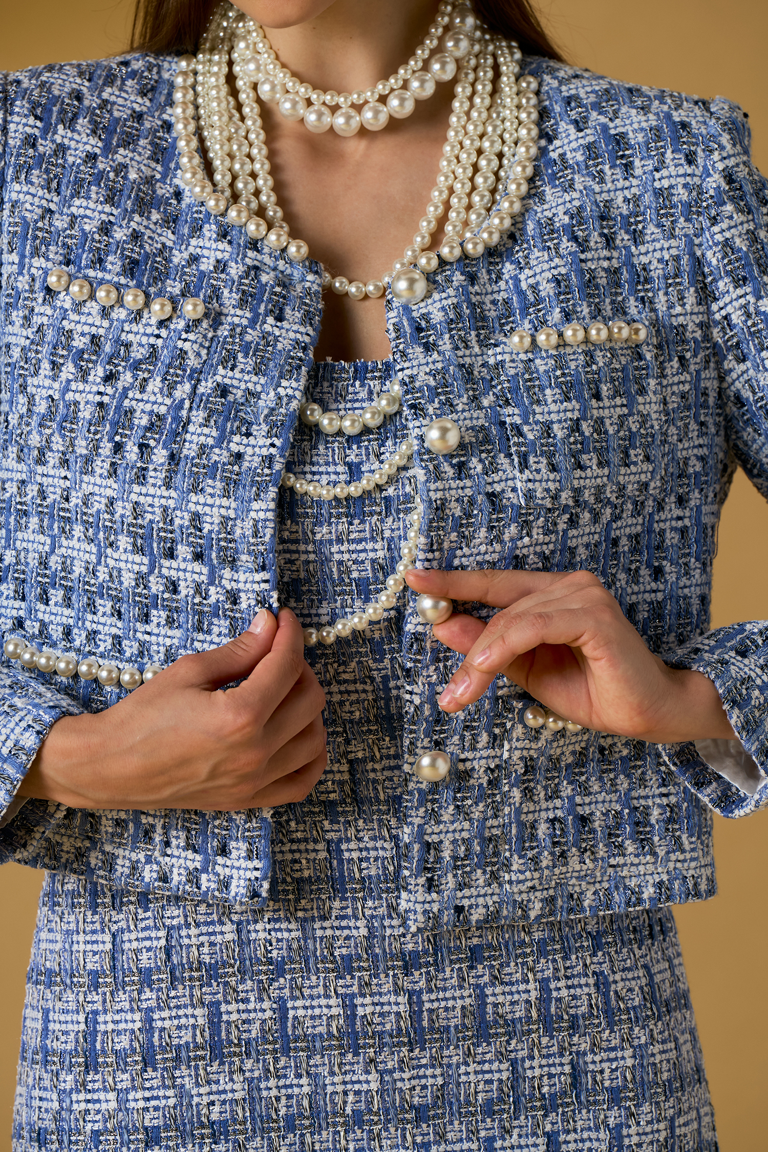 Giacca bouclette — Blu, foto 3