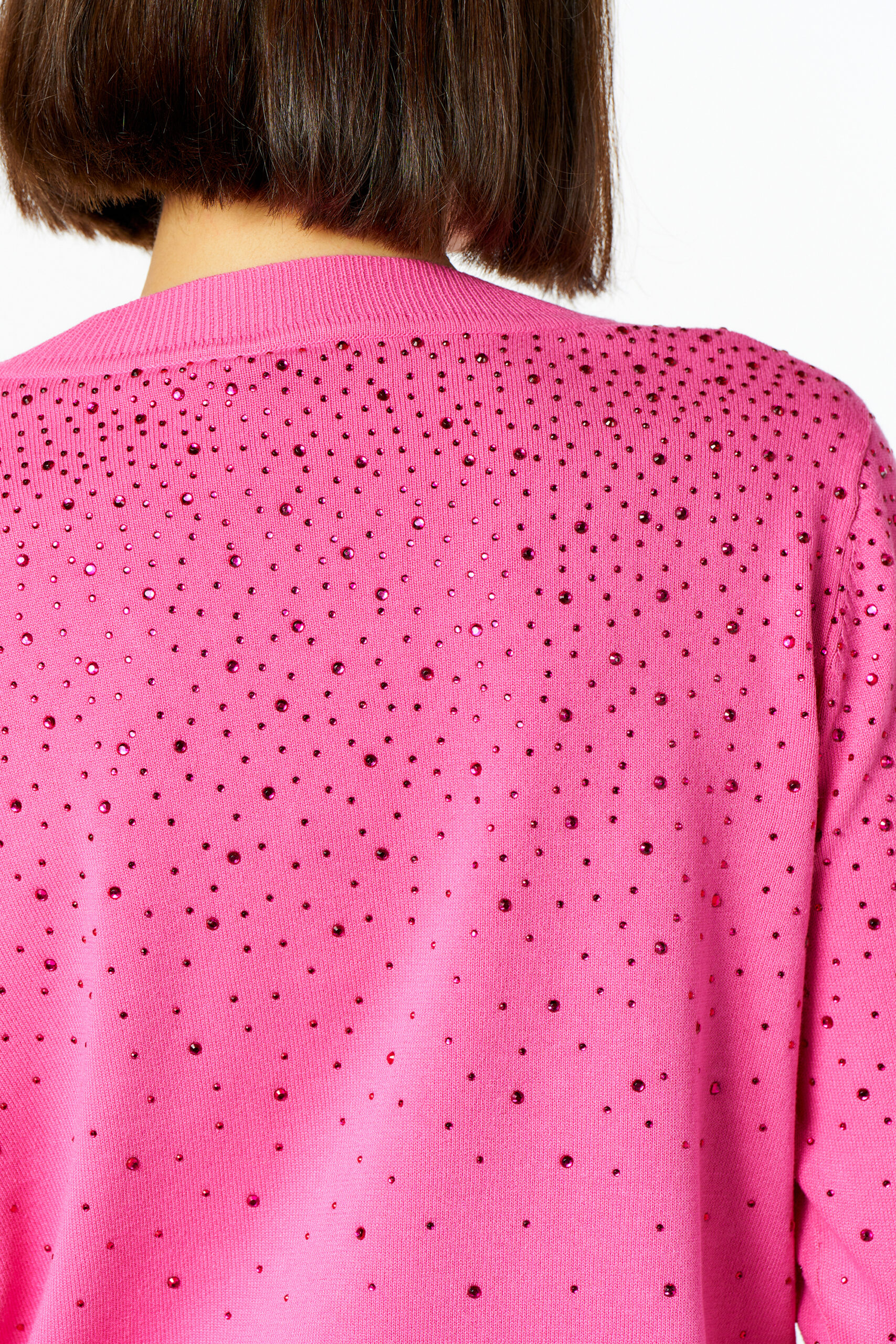 Cardigan cascata diamanti — Rosa, foto 3