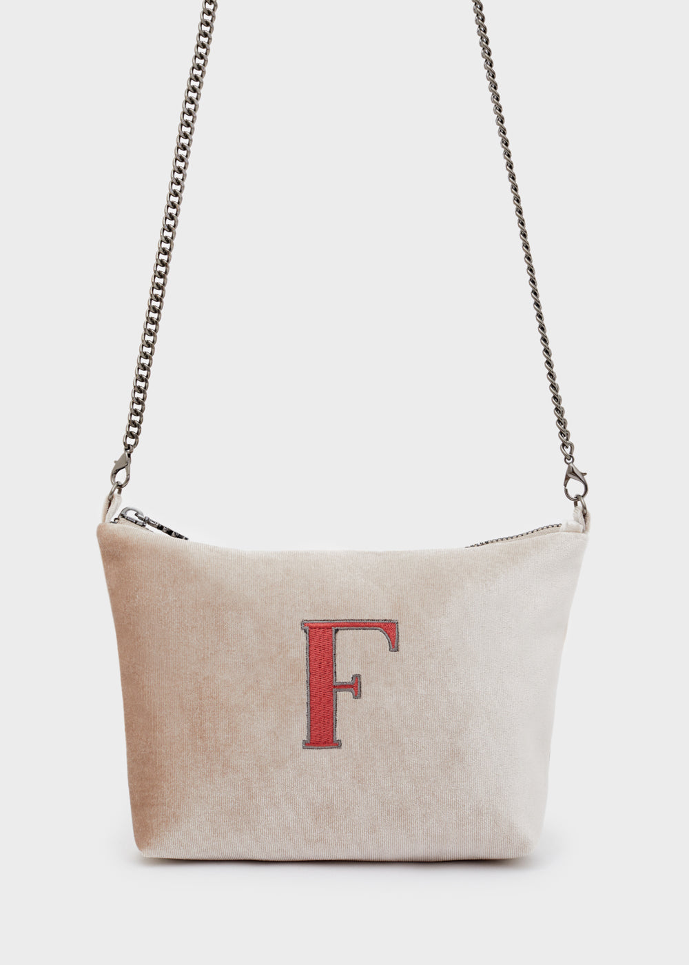 Mini bag velluto f — Beige