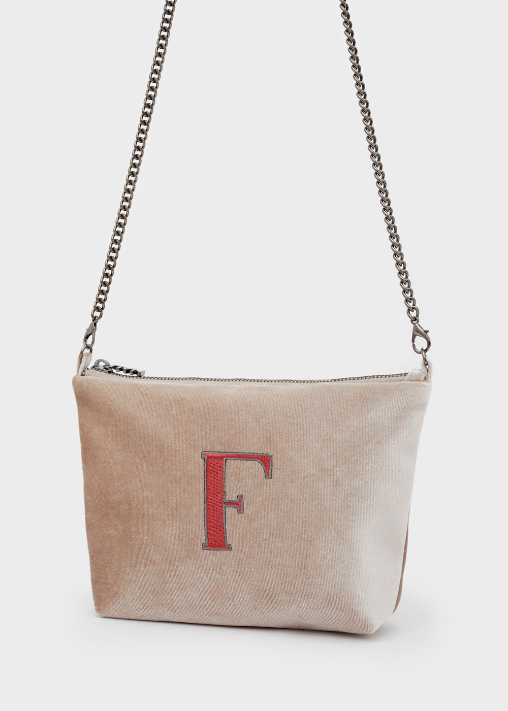 Mini bag velluto f — Beige, foto 2