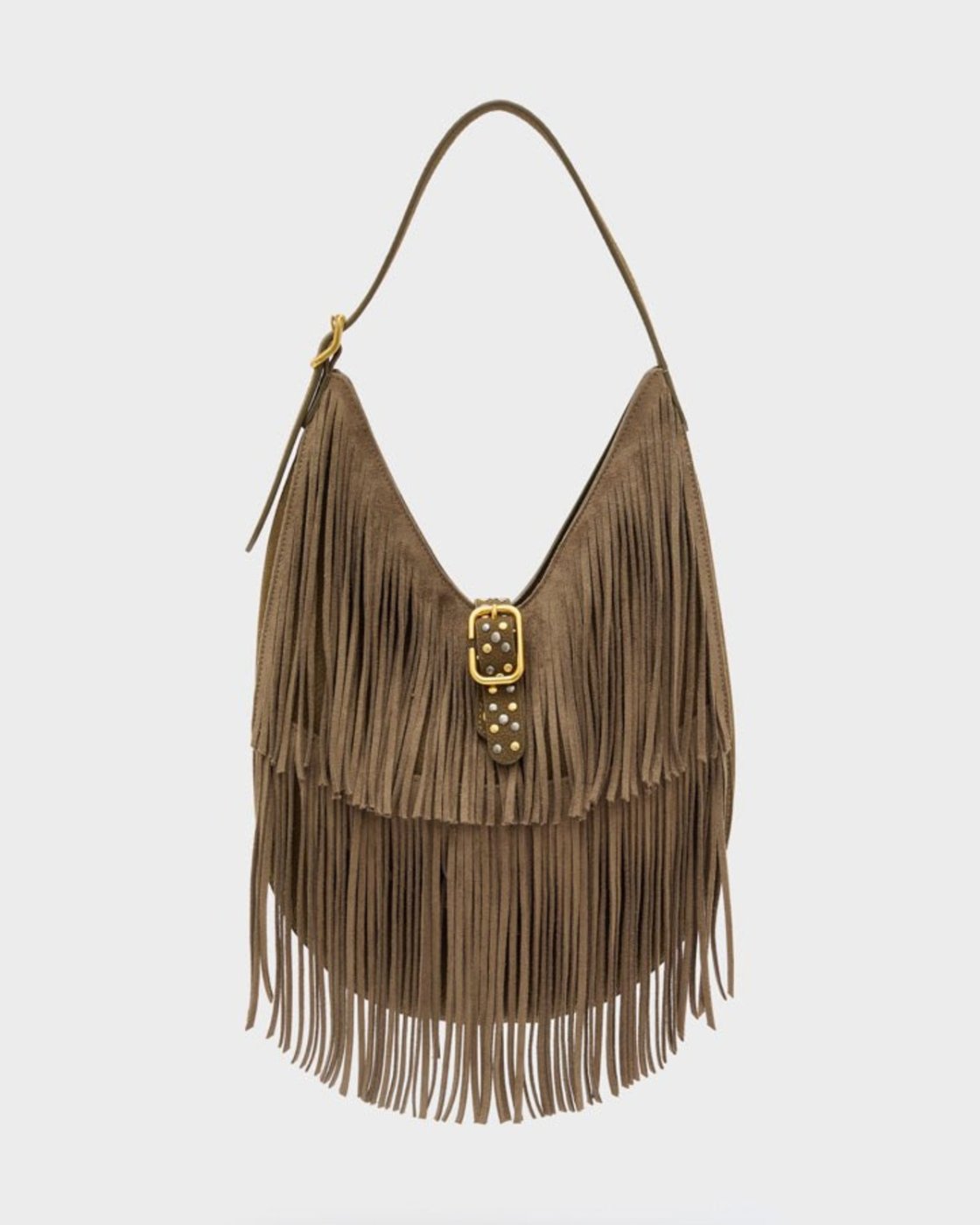 Borsa a spalla con frange