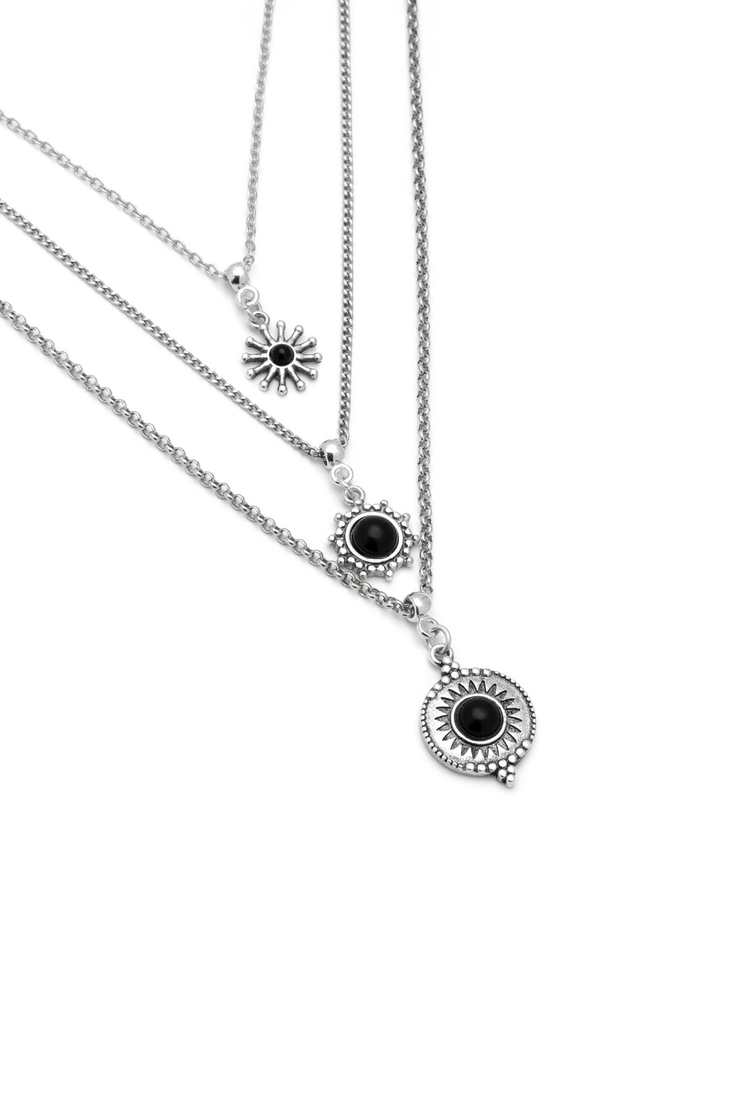 Collana 3 catene petre — Argento, foto 2