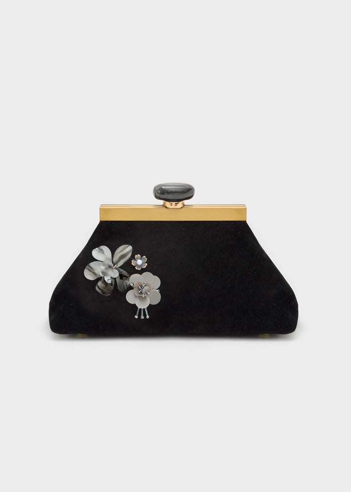 Pochette fiore — Nero