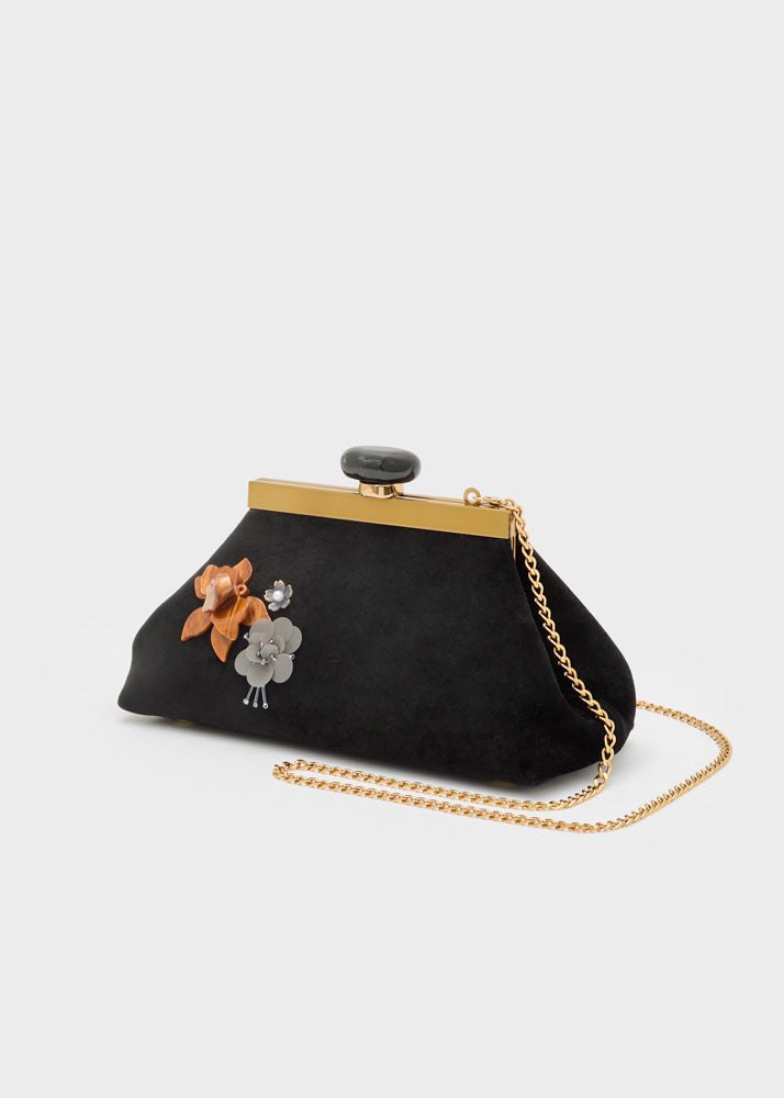 Pochette fiore — Nero, foto 2