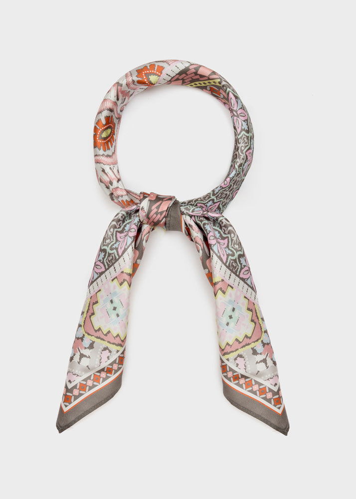 Foulard in seta piccolo — Grigio, foto 2