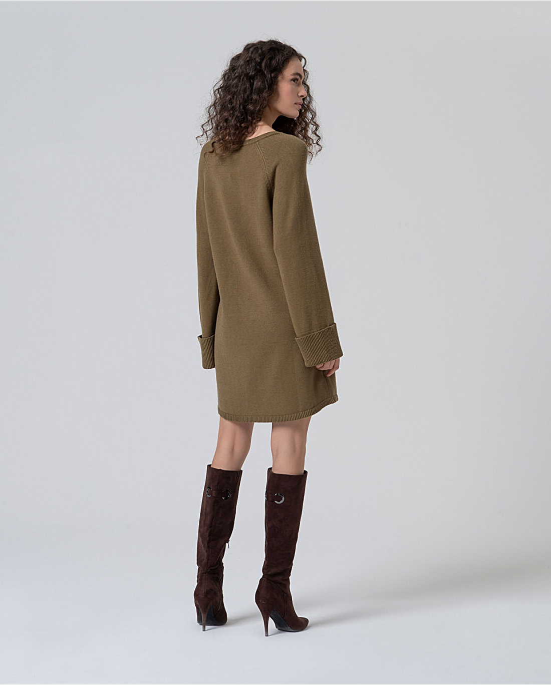 Abito in maglia — Verde, foto 3