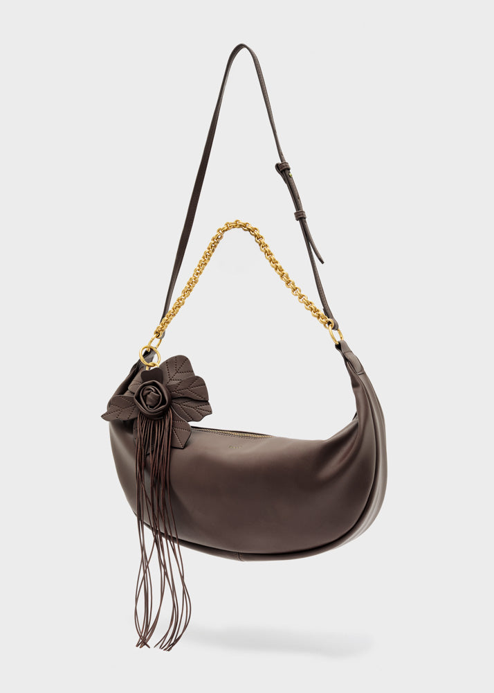 Borsa spalla fiore — Grigio, foto 2
