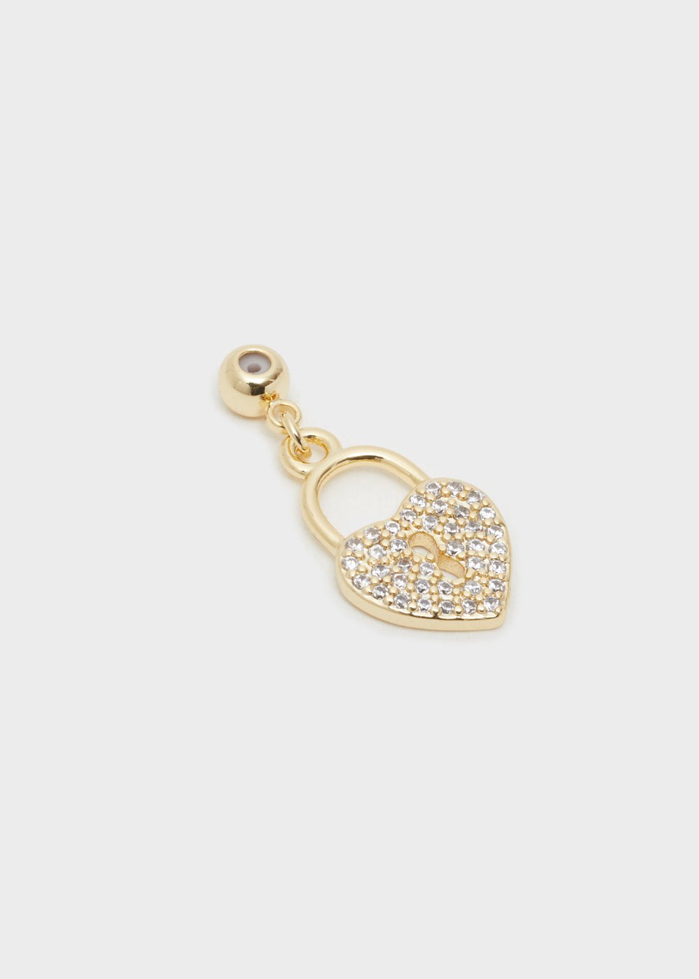 Charm cuore catenaccio — Oro, foto 2