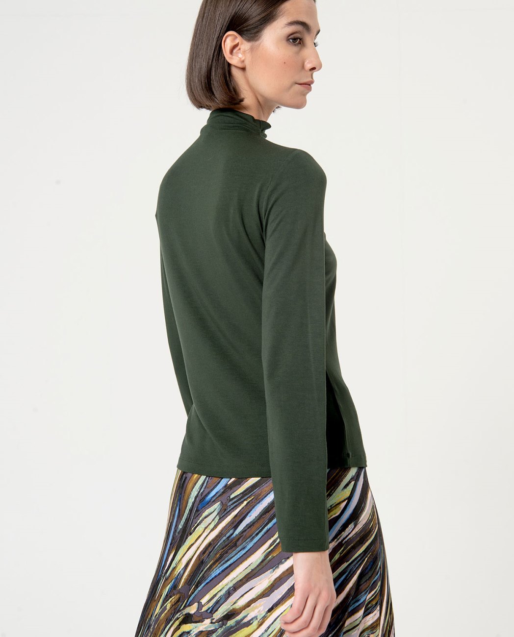 T-shirt mezzo collo — Verde, foto 3