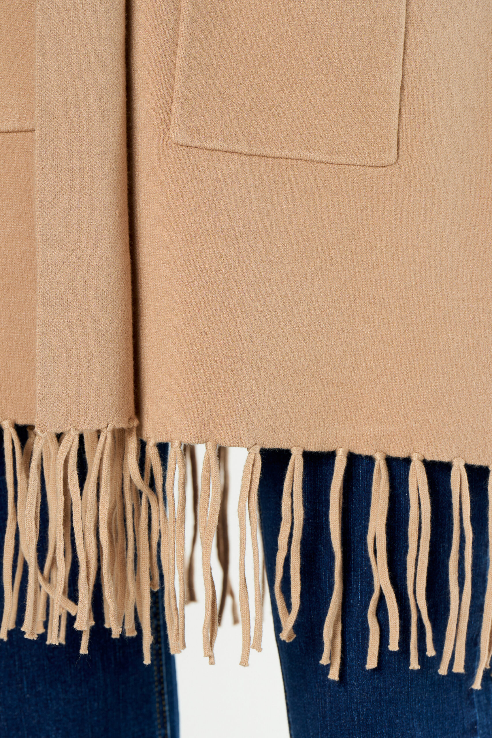 Cardigan frange — Beige, foto 4