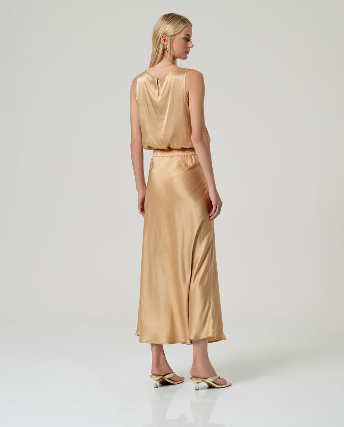 Maxi gonna — Oro, foto 3