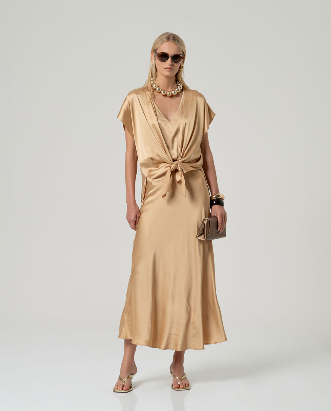 Maxi gonna — Oro, foto 4