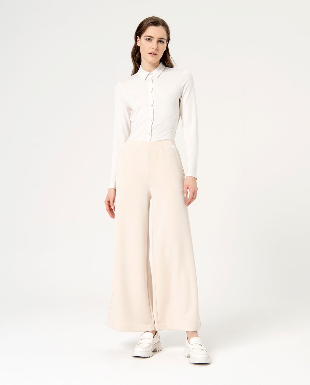Pantaloni larghi — Beige