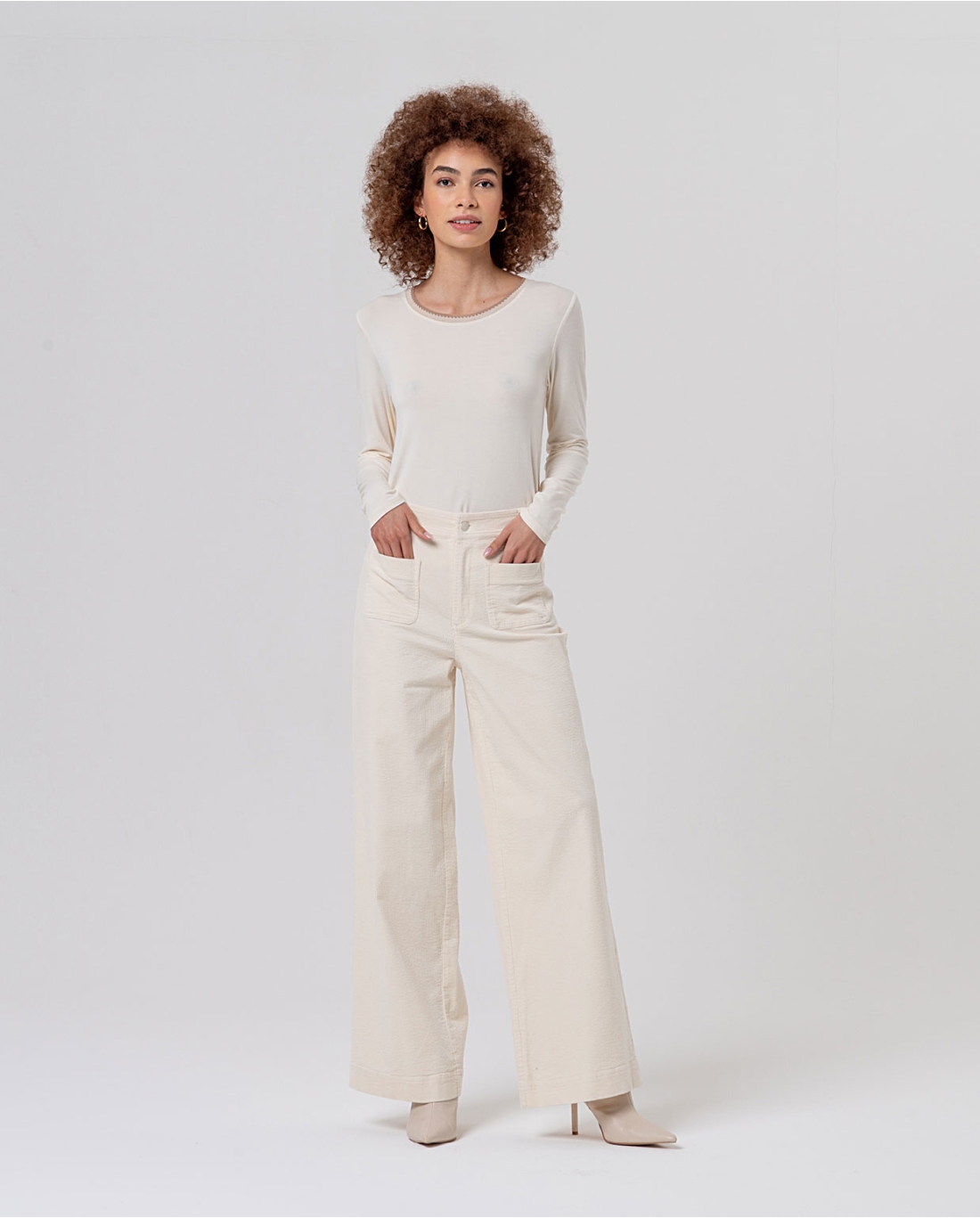 Pantaloni larghi velluto