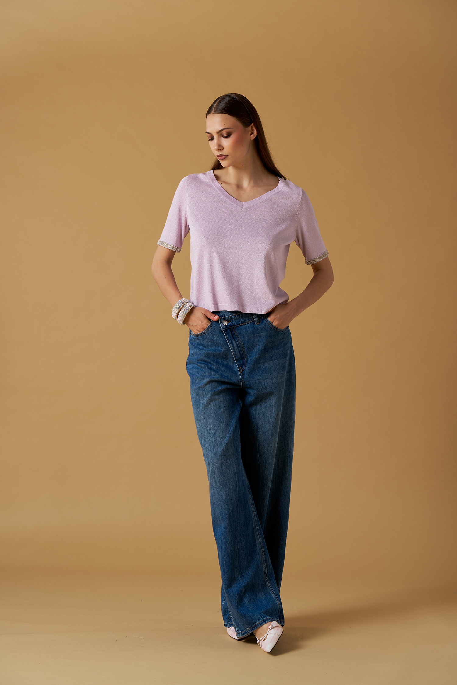 Maglia lurex — Salvia