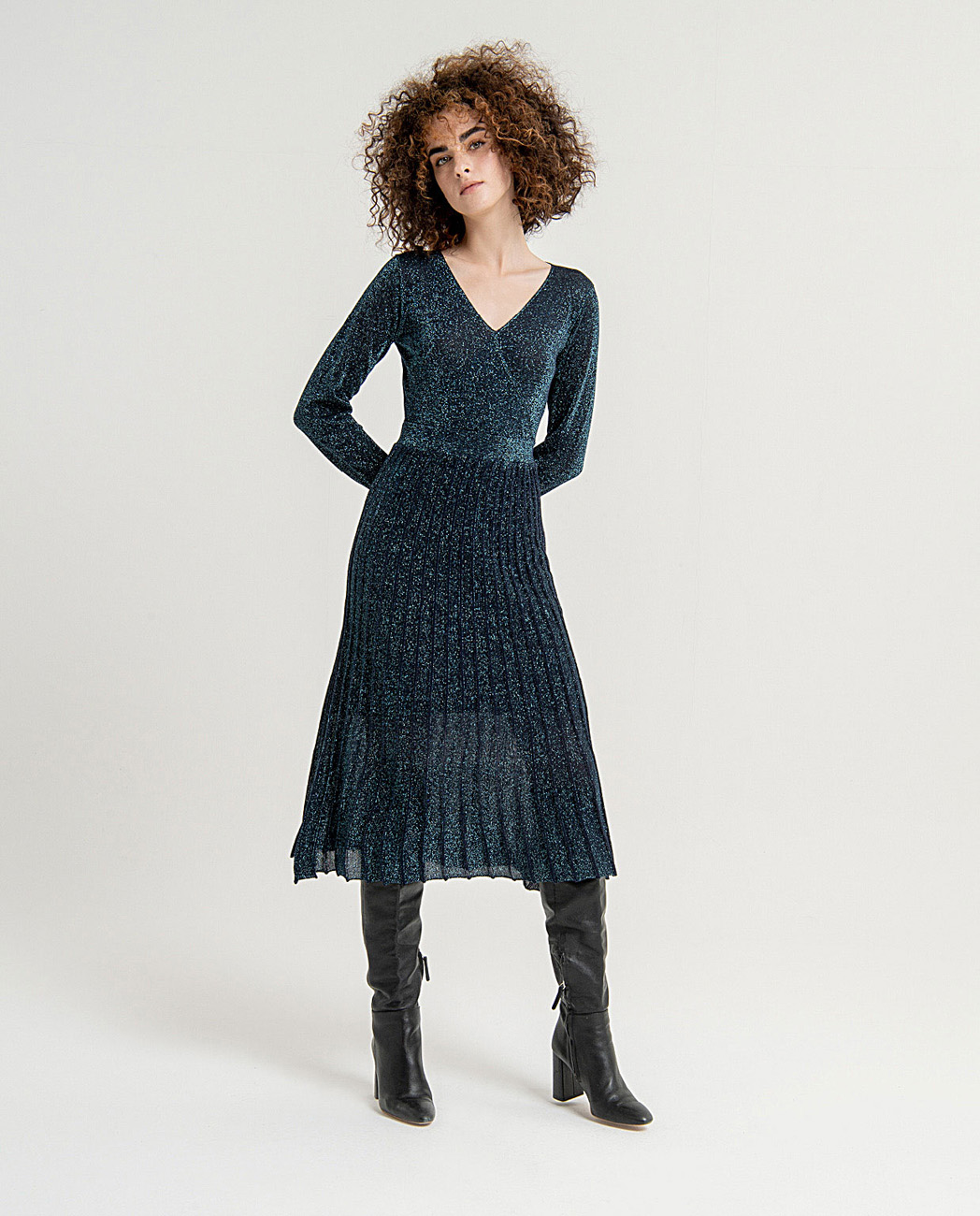 Abito lurex blu