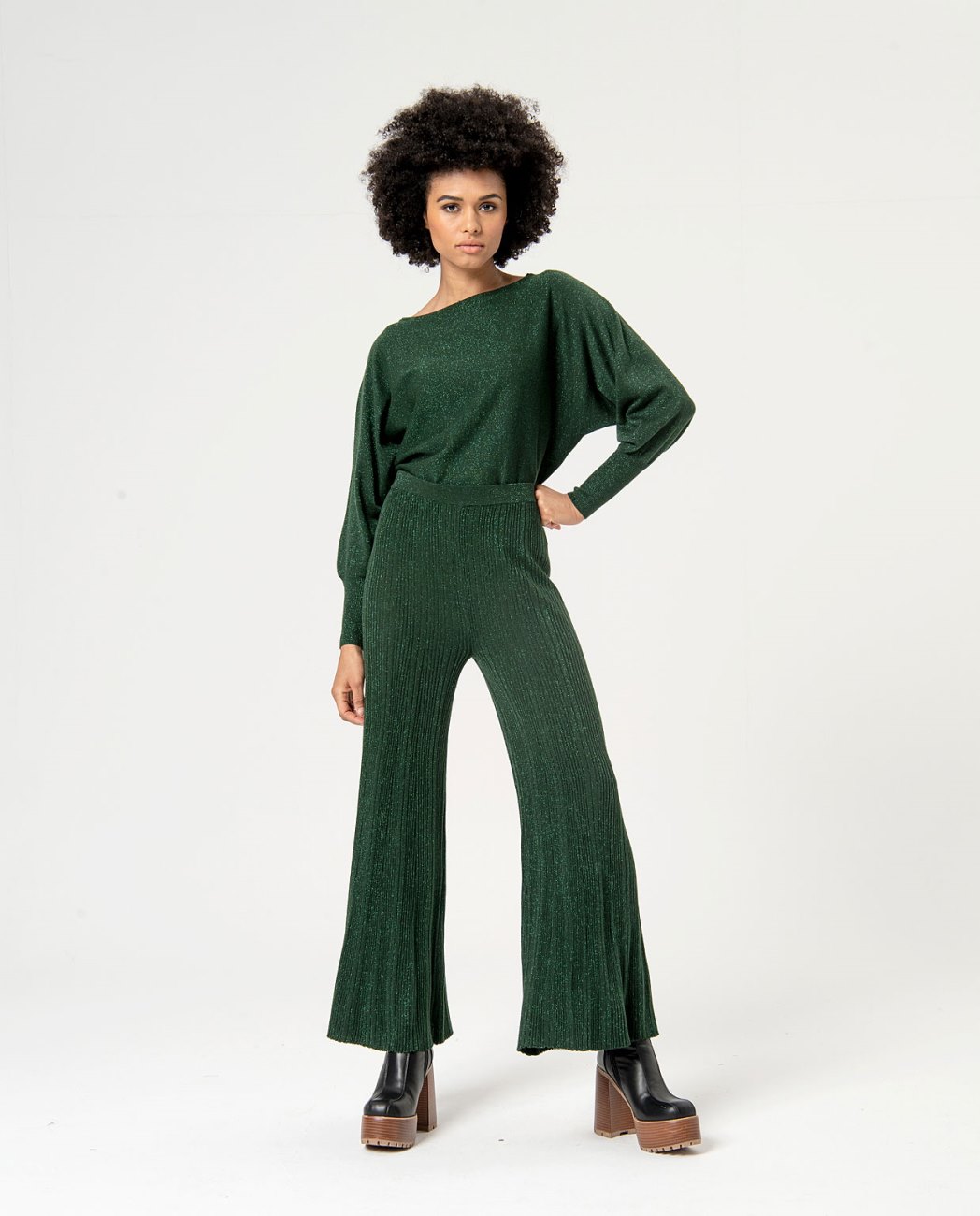 Pantaloni larghi — Verde