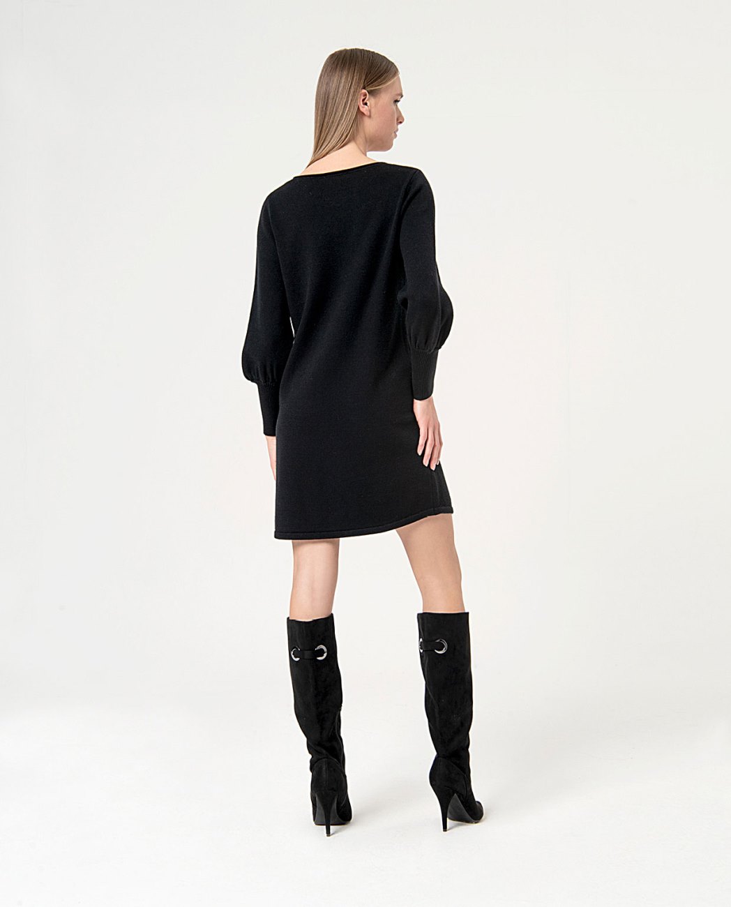 Abito maglia — Nero, foto 3