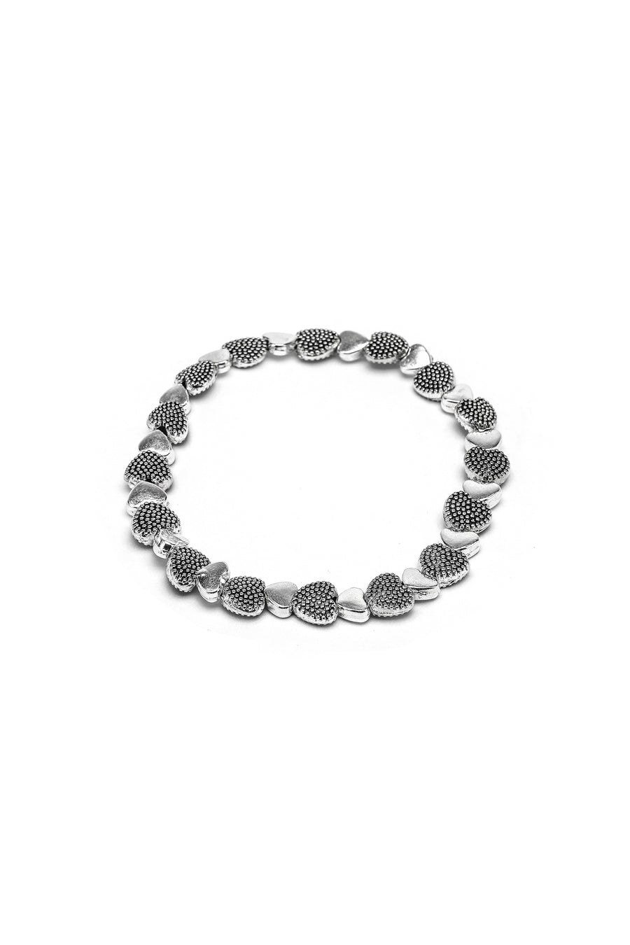 Bracciale mix cuoi — Argento