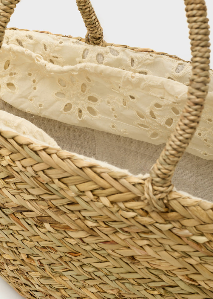 Borsa paglia — Beige, foto 3