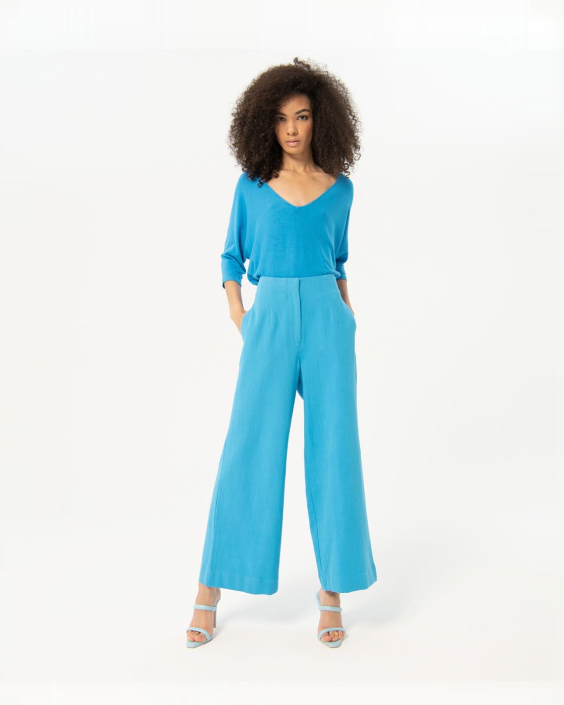 Pantaloni larghi — Bianco