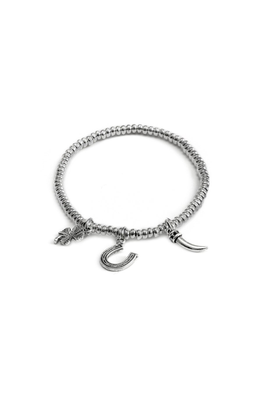 Bracciale pendenti portofortuna — Argento